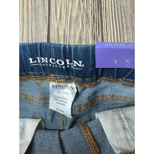 Lincoln Outfitters Pull On Denim Skirt XL 14/15 Elastic Waistband Classic Comfor - Picture 3 of 5