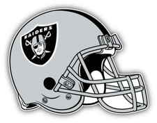 Oakland Raiders NFL Football Helmet Car Bumper Sticker - 3'', 5'' or 6''