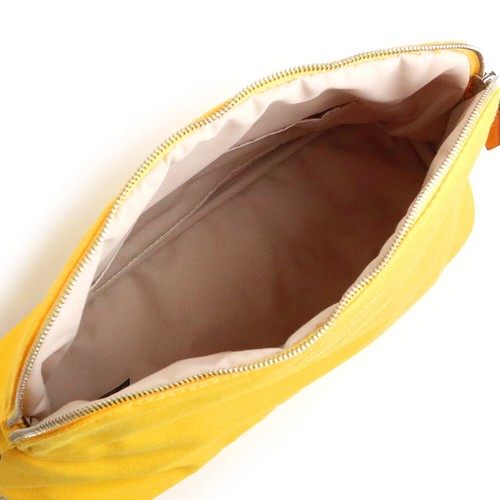 HERMES vente Bolide Mm 25 Pochette Cosmétique Cosmétique 100% Coton Toile, Soleil Jaune
