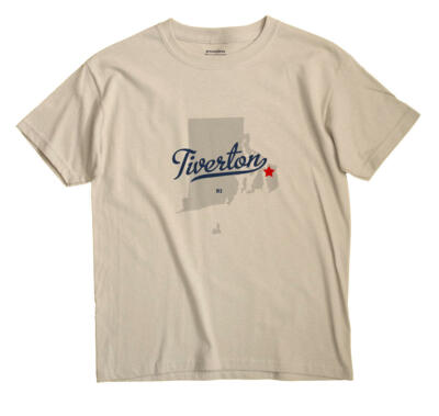 Tiverton Rhode Island RI T-Shirt MAP