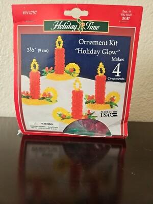 Vintage The Beadery Holiday Time Ornament Kit Holiday Glow Kit #W4757