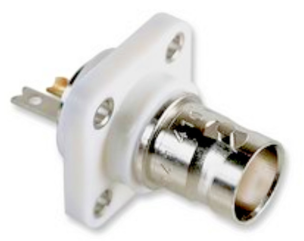 Embase BNC 50 Ohms Radiall à souder isolée platine pour montage panneau RF 4 GHz