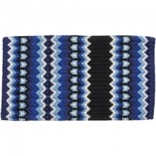 Tough-1 Tucson Pattern Heavy Wool Blue Saddle Blanket 34x40" 35-9340