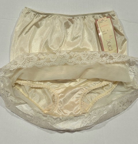 NWT Vintage 60s Mini Slip Attached Panties Brief NYLON Half Skirt LACE Size S - Picture 6 of 18