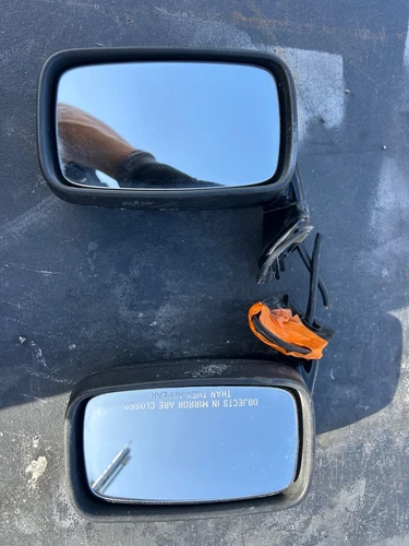 PORSCHE 911 / 964 2 MIRRORS (PAIR)  OEM 1978 - 1994 FLAG SQUARE BLACK