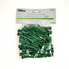 NEW-Wilson Xtra-Large Wood Golf Tees-2 3/4" 50 Count-Green