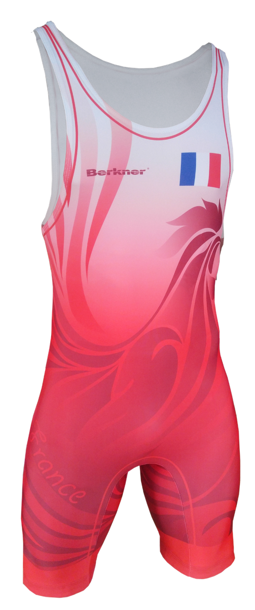Combinaison De Lutte (singlet) Lettonie Berkner - Hommes - Représentant UWW - Neuf