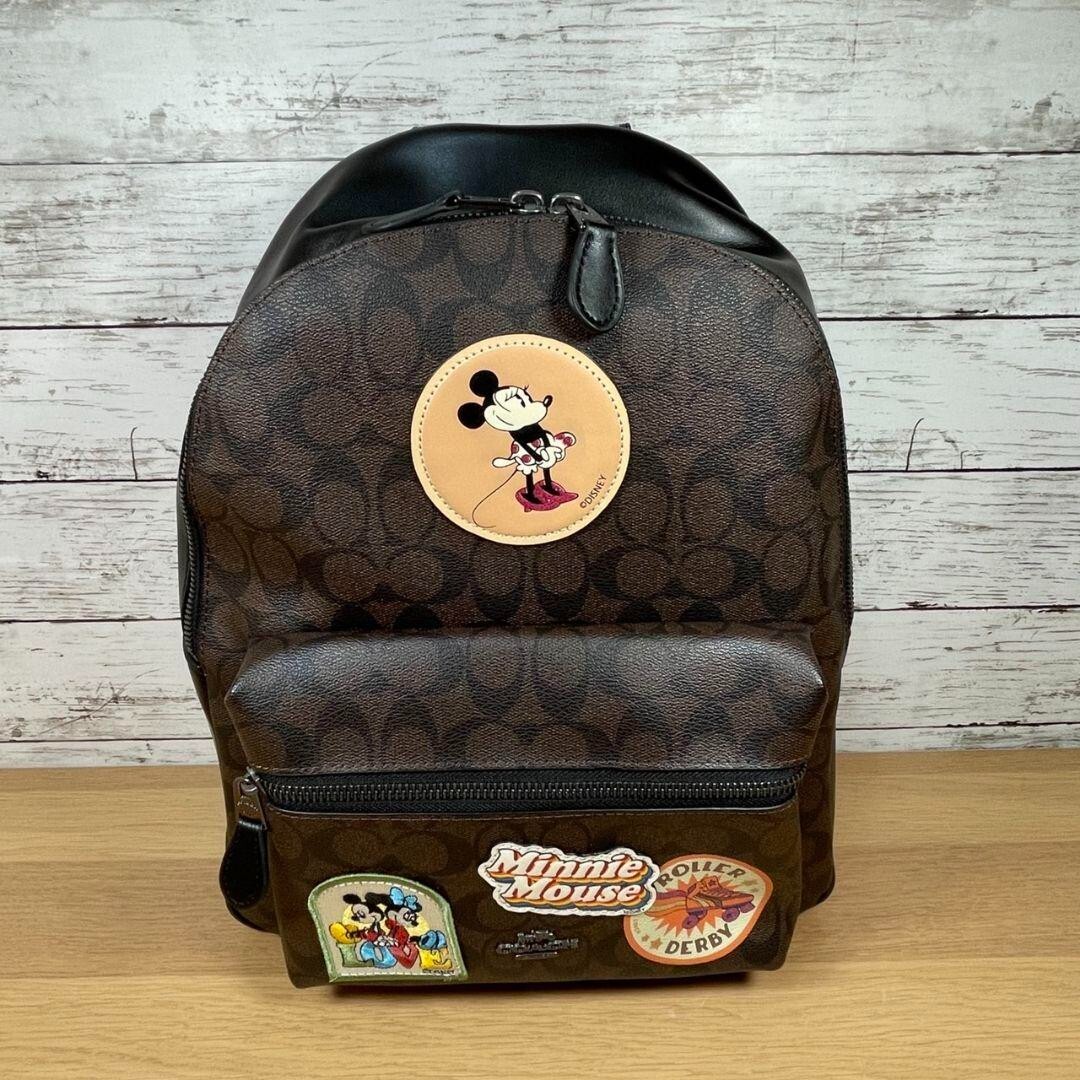 COACH x DISNEY Micky Minnie Mouse Emblem Signature Backpack Outlet