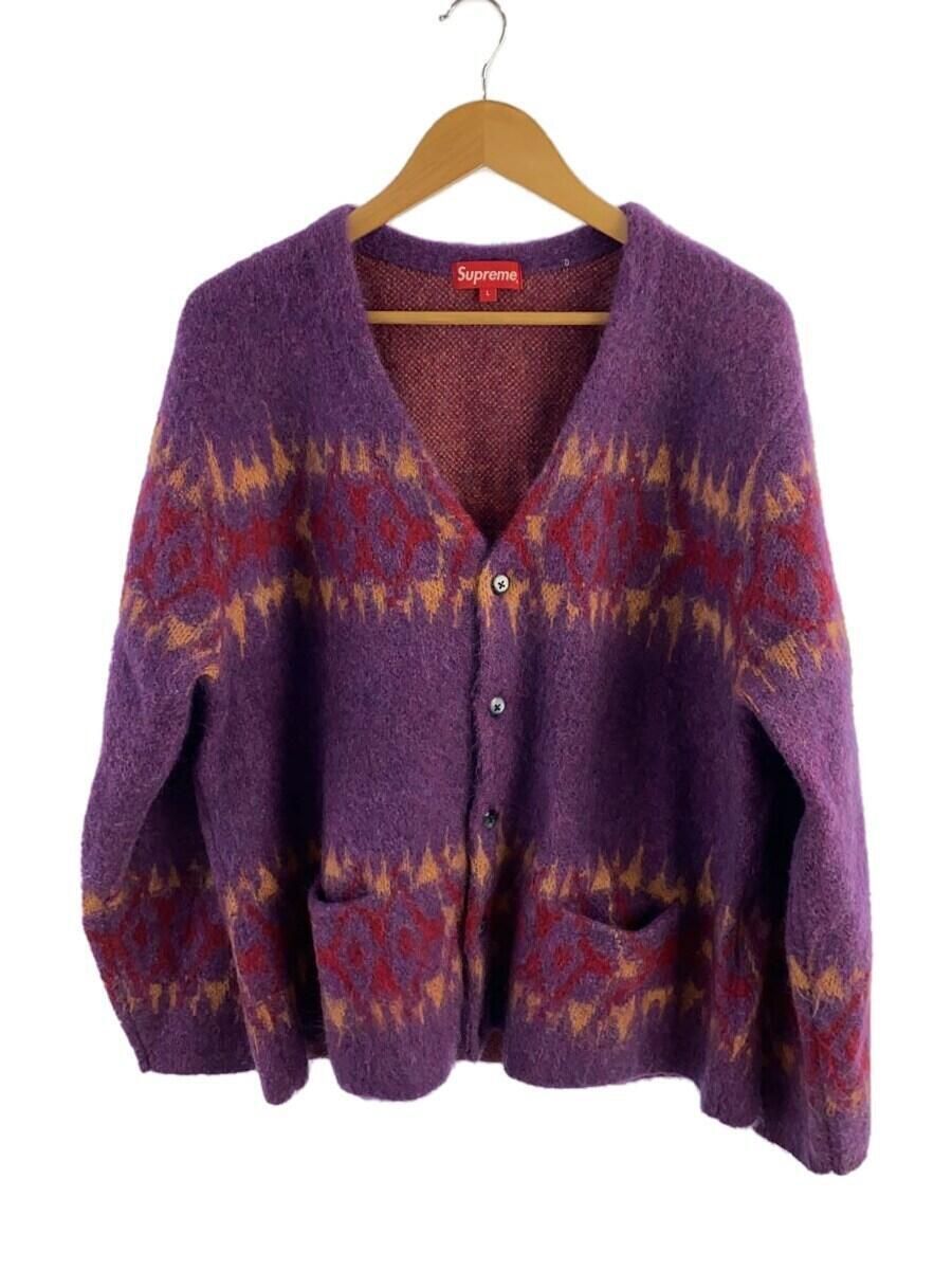 Supreme Cardigan 22AW ABSTRIPE (THICK L ACRYLIC Purple) Used Supreme Cardigan 22AW ABSTRIPE (THICK L ACRYLIC Purple) Used