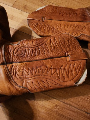 Vintage Dexter Leather Western Cowboy Boots Made In USA Size 9.5 M 738142 - Picture 7 of 13