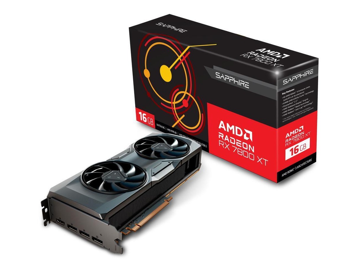 SAPPHIRE Radeon RX 7800 XT 16GB GDDR6 PCI 4.0 ATX Video SAPPHIRE Radeon RX 7800 XT 16GB GDDR6 PCI 4.0 ATX Video