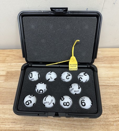 Official Texas Lottery Daily 4 Ping Pong Ball Set 0-9 Smartplay