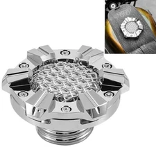 Motorcycle Mesh Fuel Gas Tank Cap Cover Aluminum for Harley Sportster 1200 883