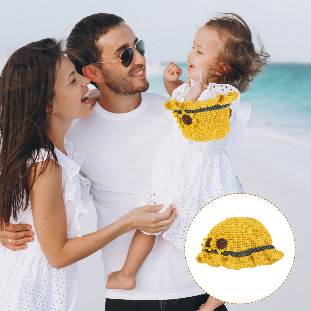 Children's Sun Visor Hat Grass Toddler Baby Wide Brim Girl eBay