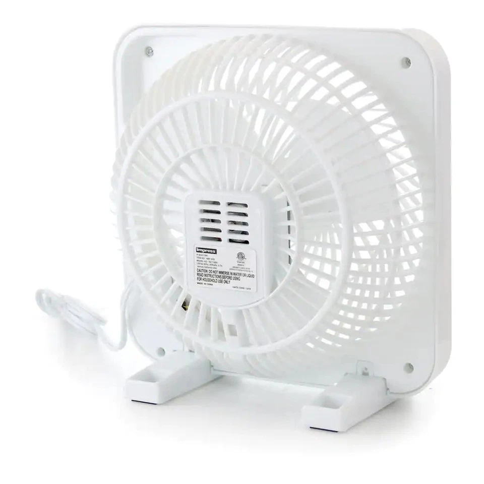 Impress 9-Inch Box Fan (IM-719BX) - White - NEW - Image 4 of 4