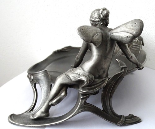 Art Nouveau WMF №245 Elfe mit Wassermann Antike Mythologie Jugendstilschale 1905 - Bild 5 von 24