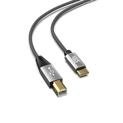 USB C auf USB B Druckerkabel Scannerkabel Datenkabel HP Canon Dell Silber