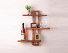 Shifting Adjustable Shelf wall shelf Wood shelf, floating wall kitchen shelf