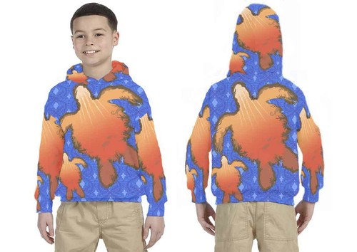 Kids Hoodie Sea Turtle Design Hoodie Unisex For Children - Picture 3 of 4