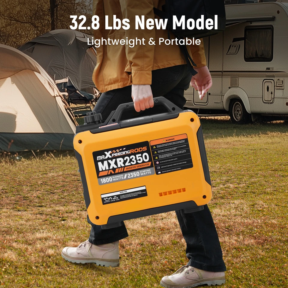 Gas Powered Generator 1800W Portable Quiet 58dB ECO Mode For RV Camping - Image 3 of 4
