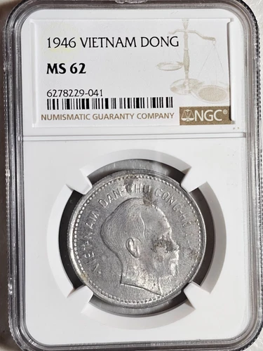 Vietnam 1 Dong 1946 NGC MS 62
