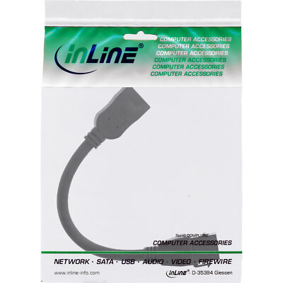 76206A InLine HDMI Keystone Adapter Cable 4K/60Hz A Female/Female Black 0.2 ~D~