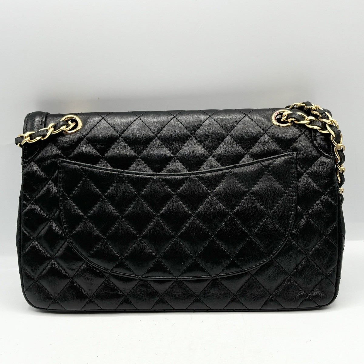 Auth CHANEL 'Excellent' Diana Matelasse25 W-Flap W-Chain