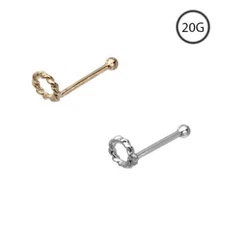 Lot 925 Sterling Silver Nose Bone Stud Ring Mixed 2 Pack 22 Gauge 22G