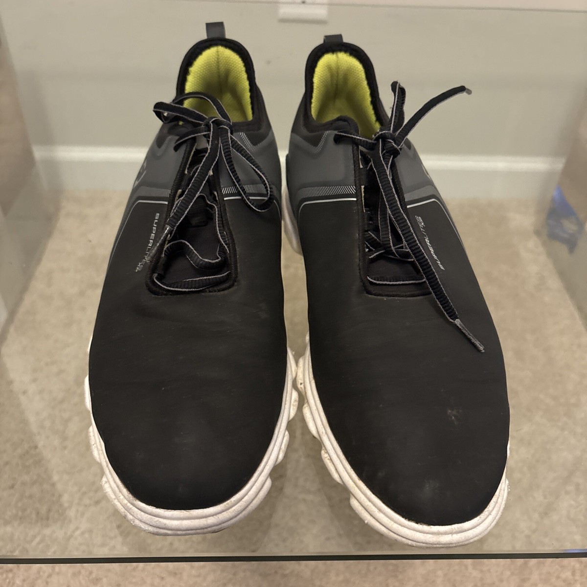 Footjoy Superlites XP 58075 Mens Size 10 M Black Gray Spikeless