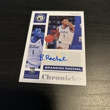 2021 Chronicles Draft AUTO ROOKIE Brandon Rachal RC #CR-BRA Tulsa Basketball (d9
