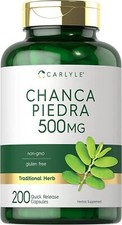 Chanca Piedra 500mg  200 Capsules  Non-GMO and Gluten Free  by Carlyle
