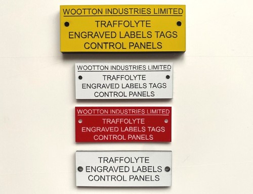 Machine Plaque Placards Name Plates Custom Made [1.5 Traffolyte ...