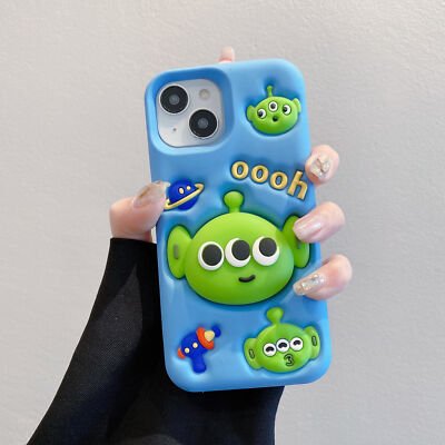 3D funny cartoon stand Phone Cases for iPhone 16 15 14 13 12 11 Pro Max 7 8 Plus