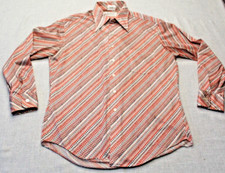 Vintage K Mart 100 Polyester Permanent Press Long Sleeve Disco Shirt Mens' 46