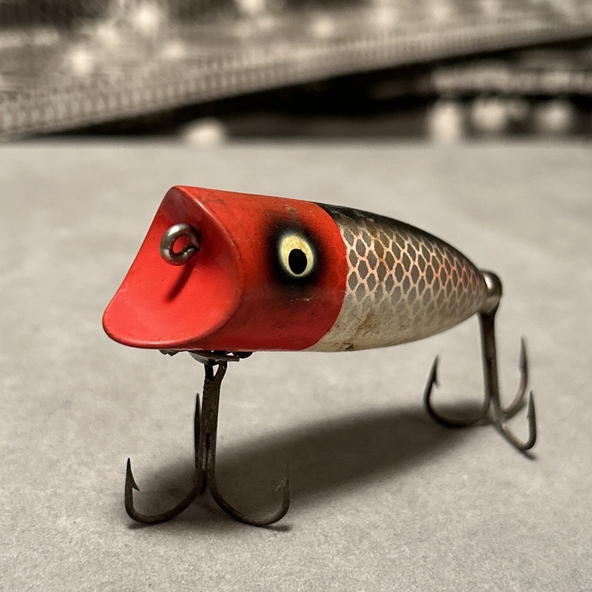 heddon baby lucky 13 Vintage fishing lure Silver Scale | eBay