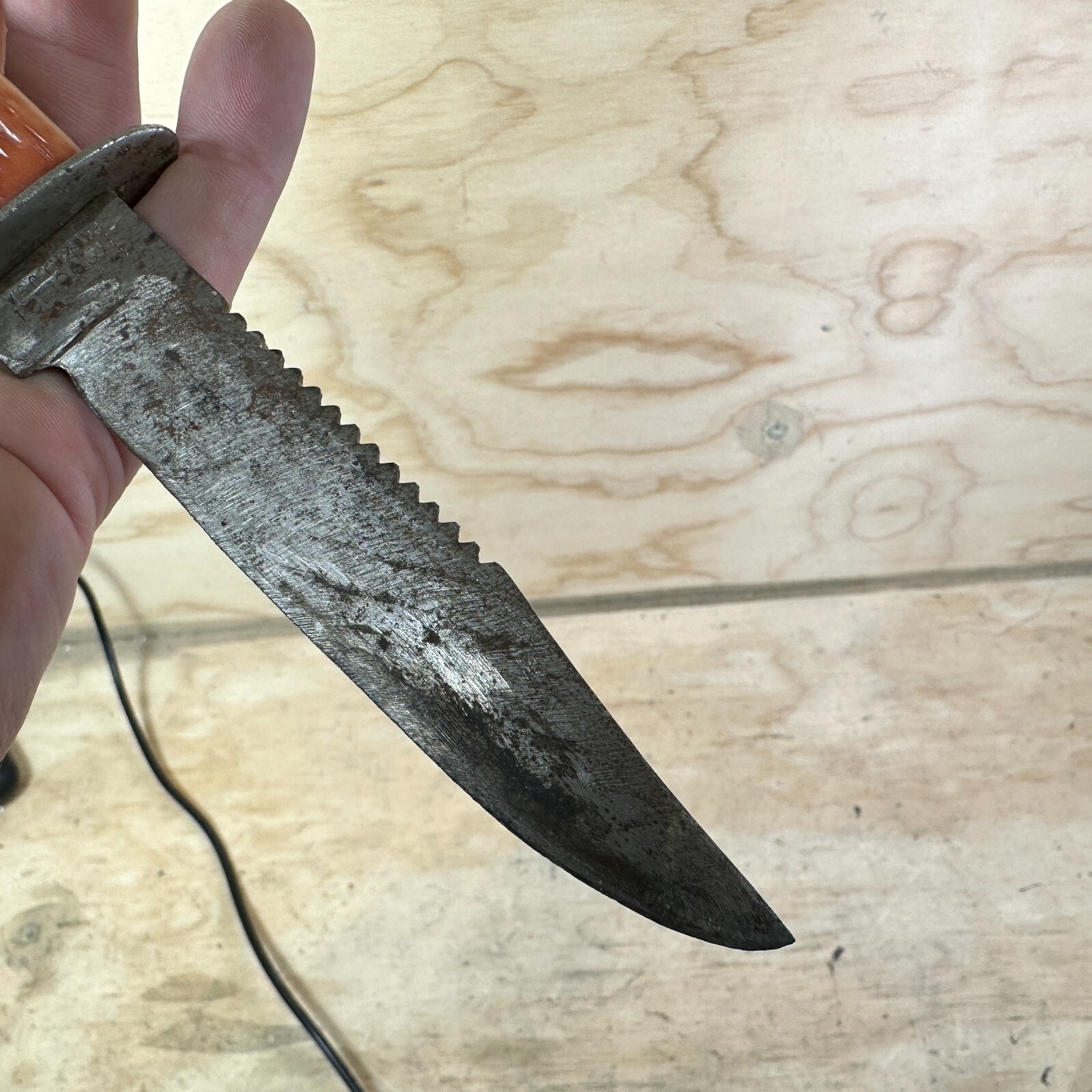 Vintage IMPERIAL Prov. RI USA Hunting knife ELK composite handle sharp