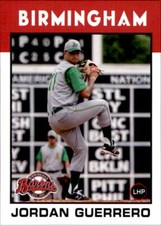 2016 Birmingham Barons Grandstand #12 Jordan Guerrero Oxnard California CA Card