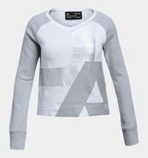 Under Armour Youth Medium Girls Rival Fleece Crew Neck Long Sleeve Top