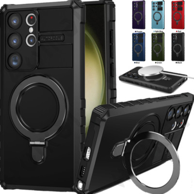 Magsafe Magnetic Ring Holder Case For Samsung Galaxy S25 Ultra S22 S24 FE Cover