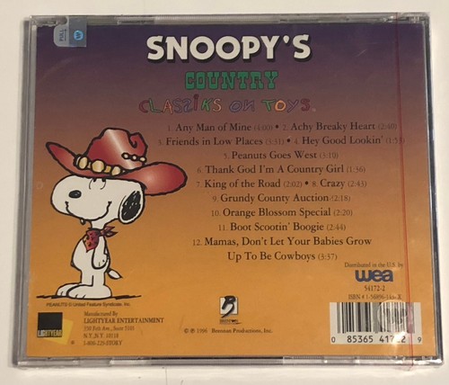Snoopy's Country Classiks on Toys ~ Various Artist CD ~ NEW - Picture 2 of 5