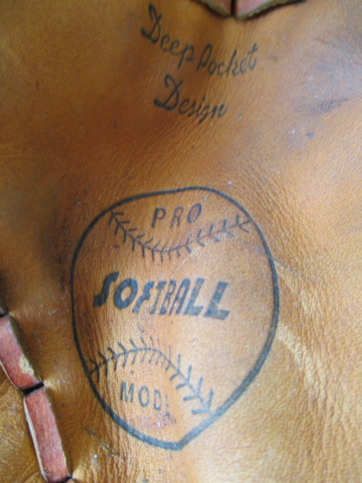 как выглядит Vintage pro softball model prime leather glove registered 60-21160 OVERSIZE фото