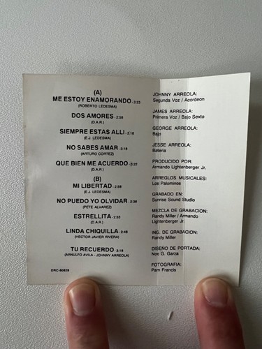 Los Palominos Del Norte Al Sur Cassette Tape DRC-80828 Play Tested Sony - Picture 5 of 7