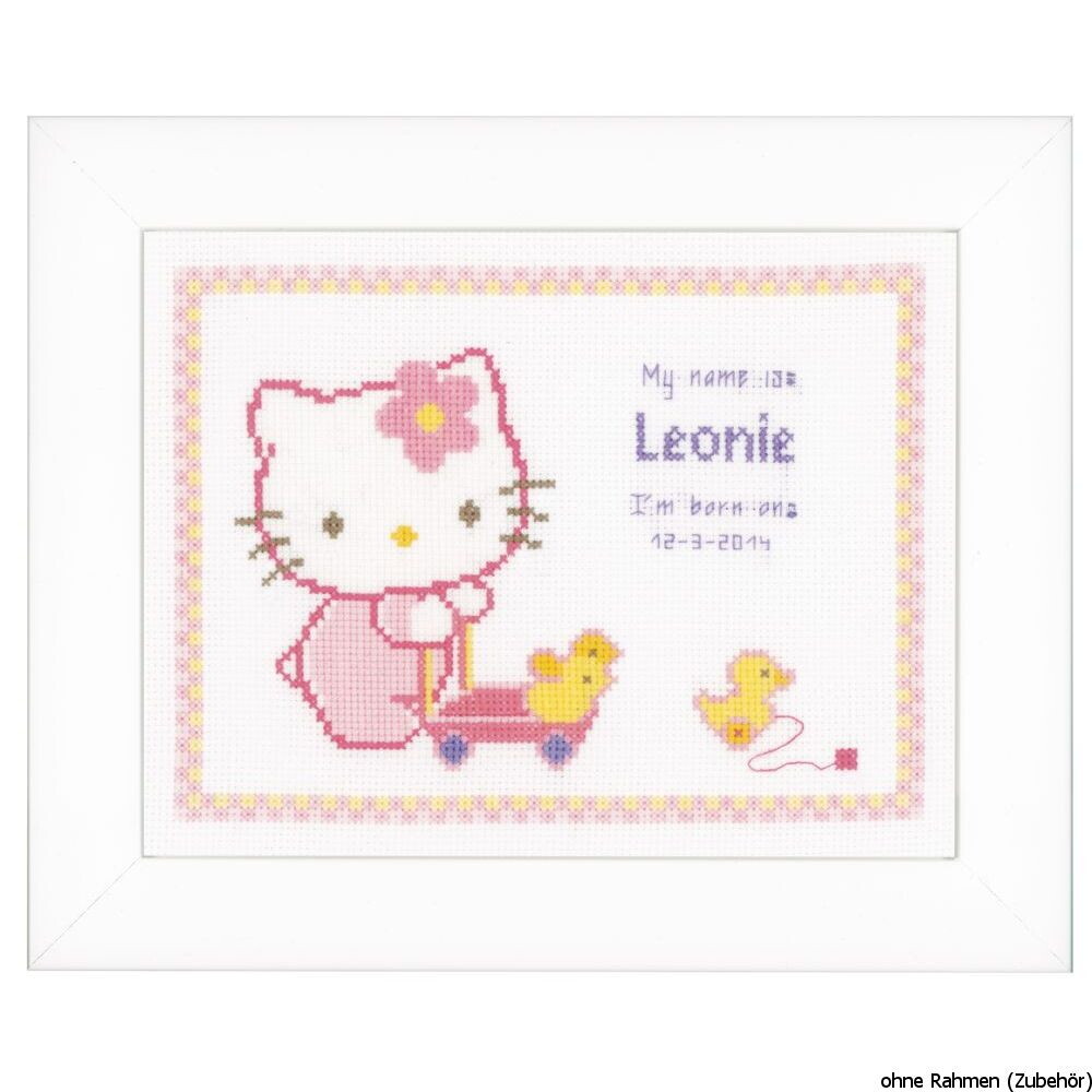 Vervaco Counted cross stitch kit Hello Kitty with duck, DIY