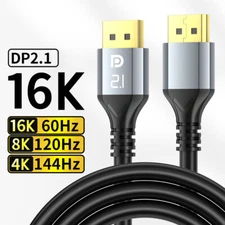 Display Port to Display Port Cable 2.1 DP to DP 16K 60Hz High Speed Video Audio