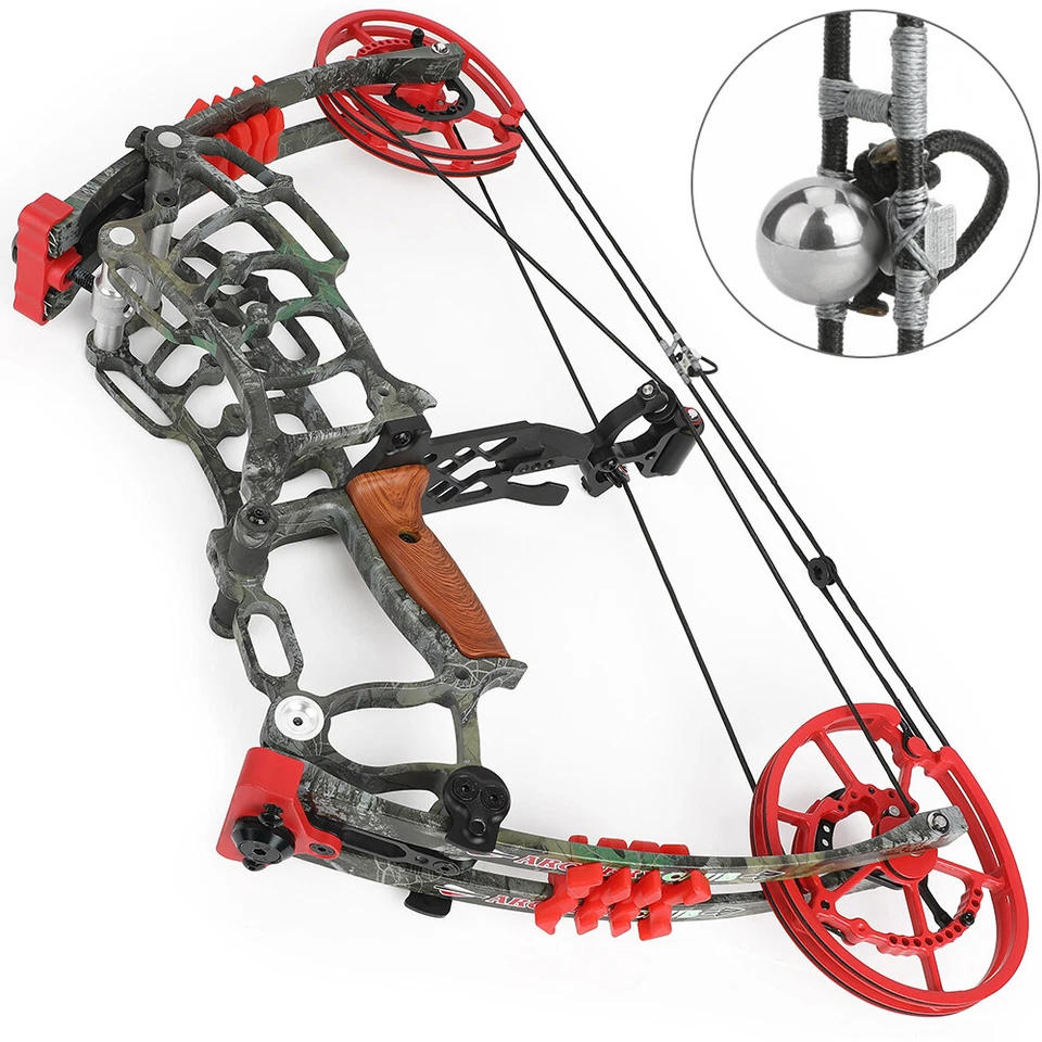 30-60lbs Compound Bow Dual-use Short Axis Arrows Archery Hunting Fishing RH LH - Image 3 of 4