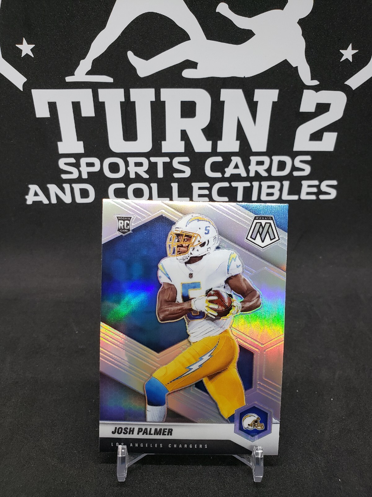 2021 Mosaic Josh Palmer RC Silver Variation Prizm #329-V Chargers