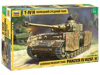 Zvezda Deutscher Mittlerer Panzer Panzer Iv Ausf.H Modellbausatz 1:35