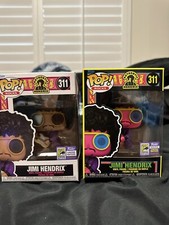 Funko SDCC 2023 Jimi Hendrix Blacklight SHOW ONLY *OFFICIAL STICKER* BUNDLE