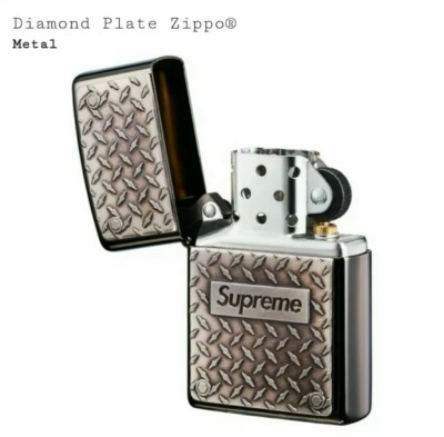 Supreme Diamond Plate Metal Zippo SS19 | eBay