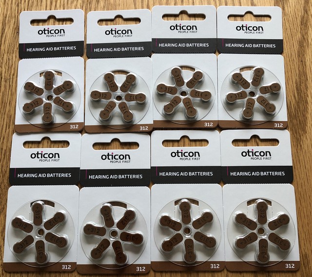 NEW Lot of 8 Packs (48 Total Batteries) Oticon Hearing Aid 312